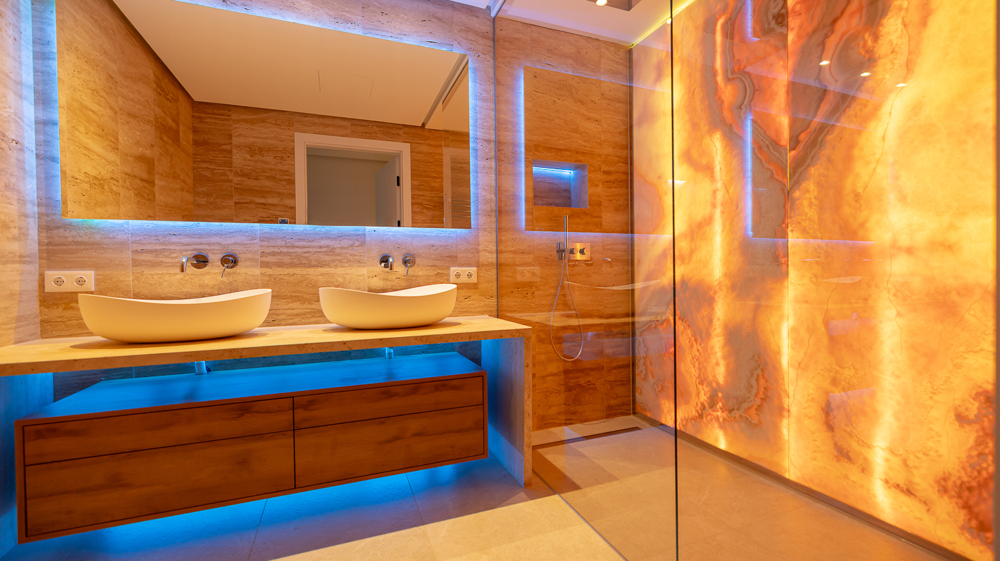 Master Bathroom RGB Light On